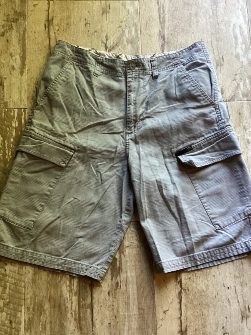 VTG VANS Cargo Y2K Skate Grey Cotton Embroidered Shorts Men’s 32